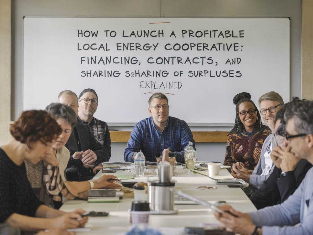 Comment lancer une coopérative d'énergie locale rentable : financement, contrats et partage d'excédents expliqués