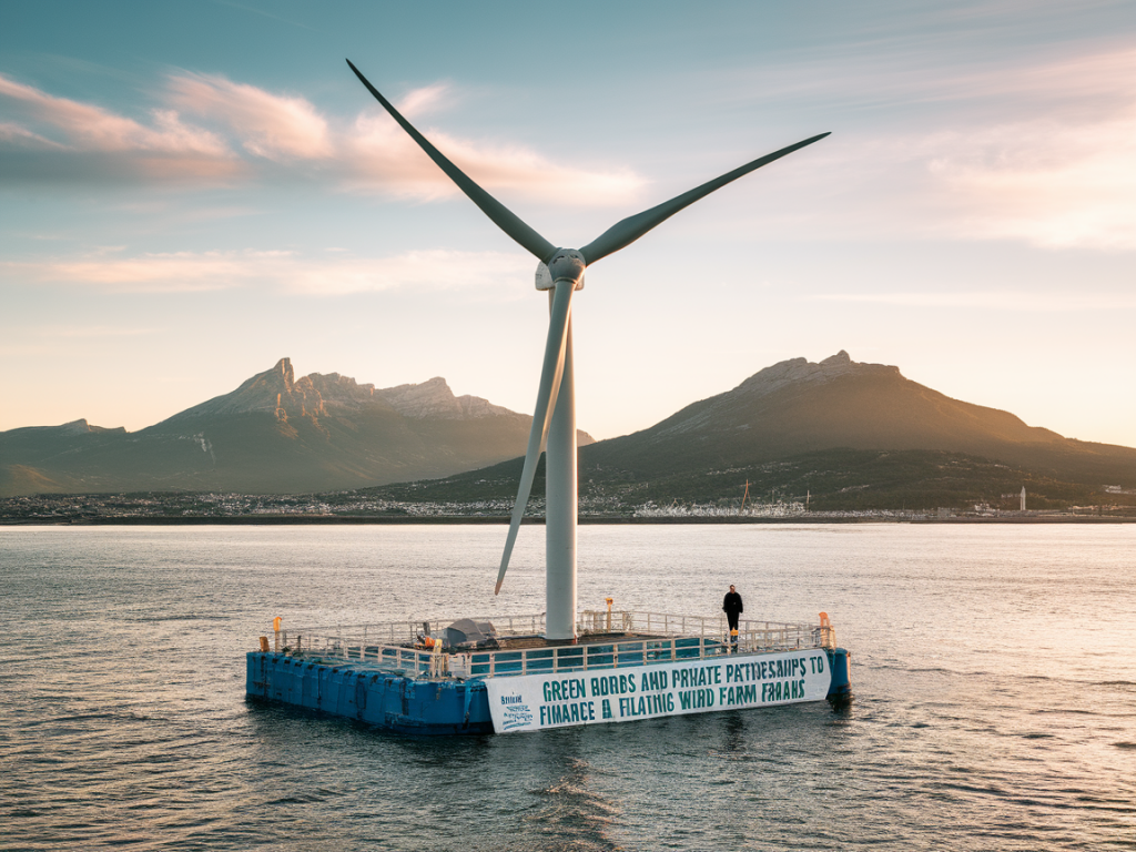 Comment financer un parc d'éoliennes flottantes en France grâce aux green bonds et aux partenariats privés ?